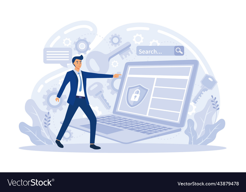 Enter login and password registration page Vector Image Enter login and password registration page