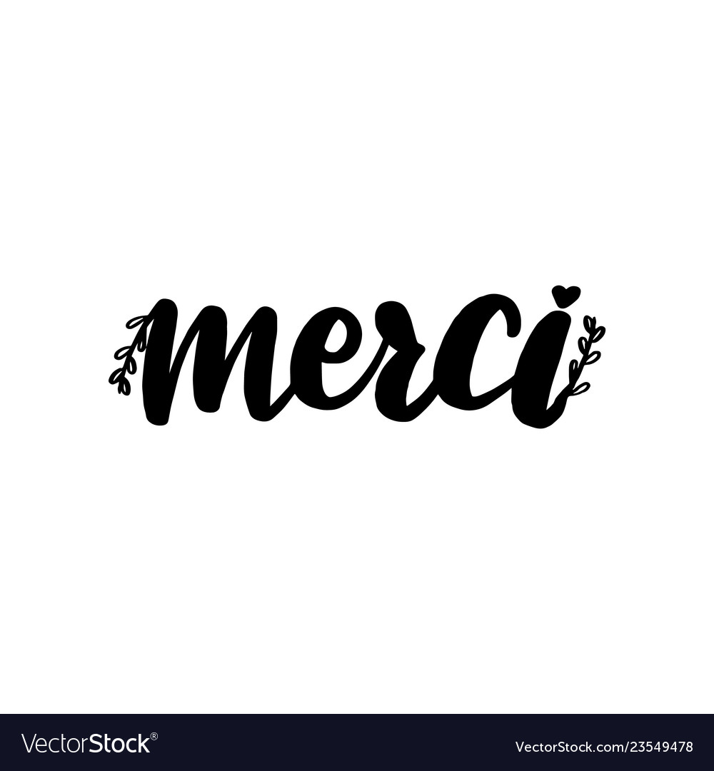 merci lettering greeting card thank merci design