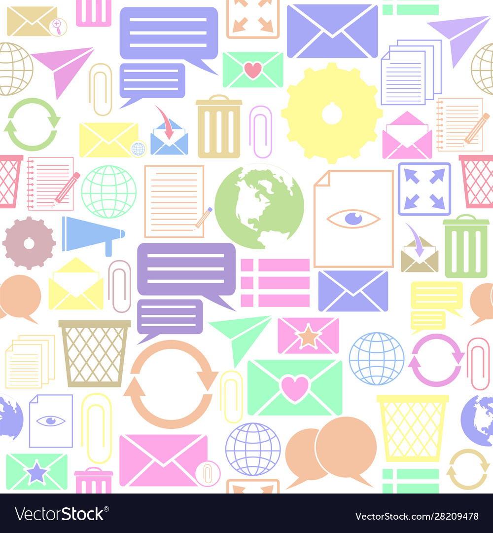 Message seamless pattern background icon