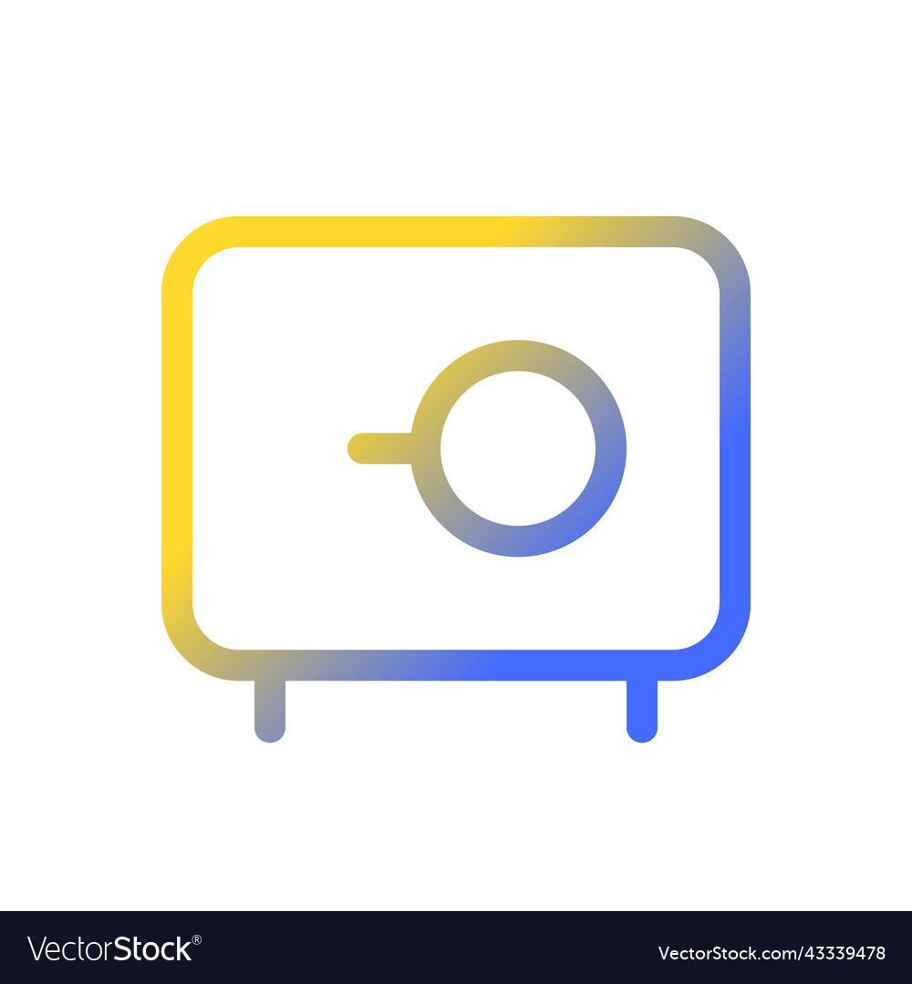 Money safe pixel perfect gradient linear ui icon vector image Money safe pixel perfect gradient linear ui icon