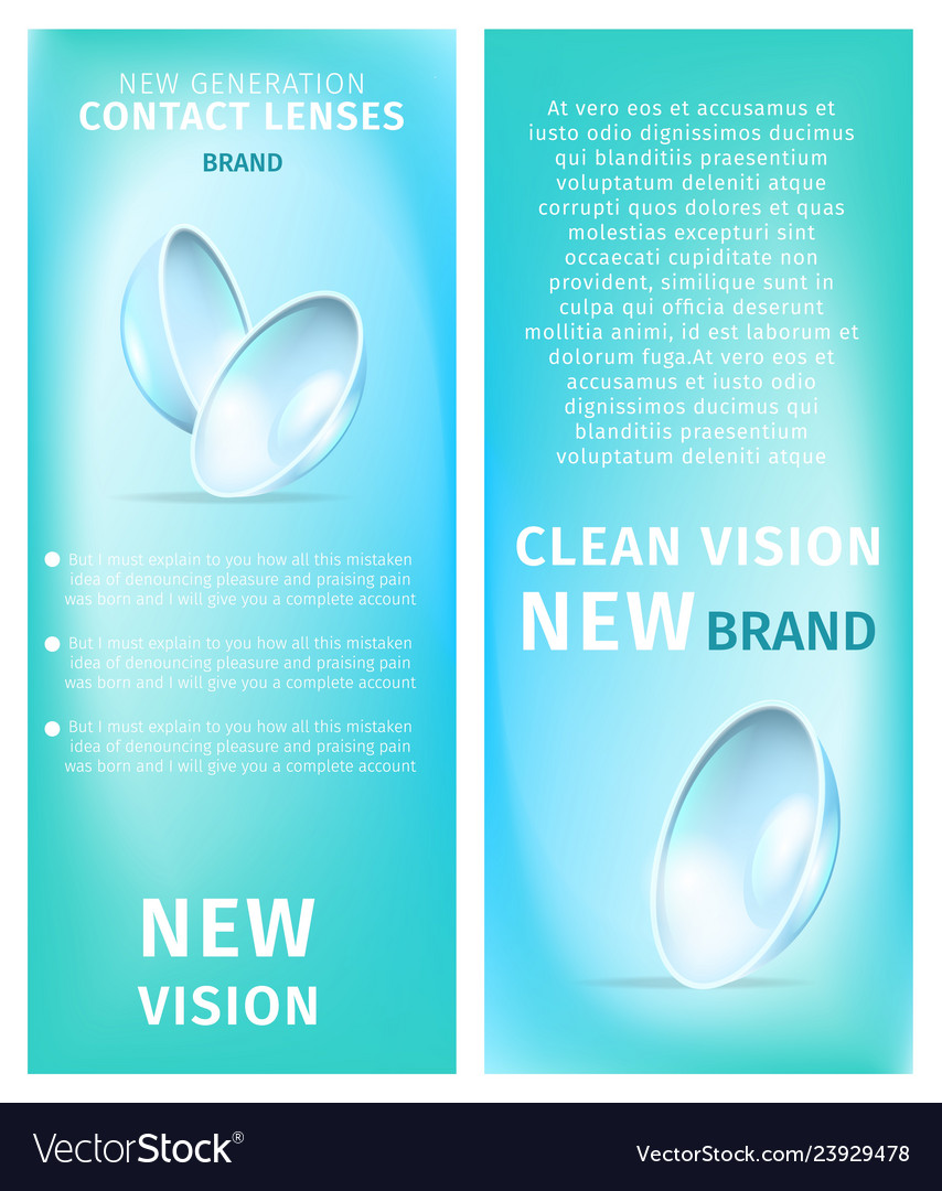 New generation clean vision vertical banner set vector image New generation clean vision vertical banner set
