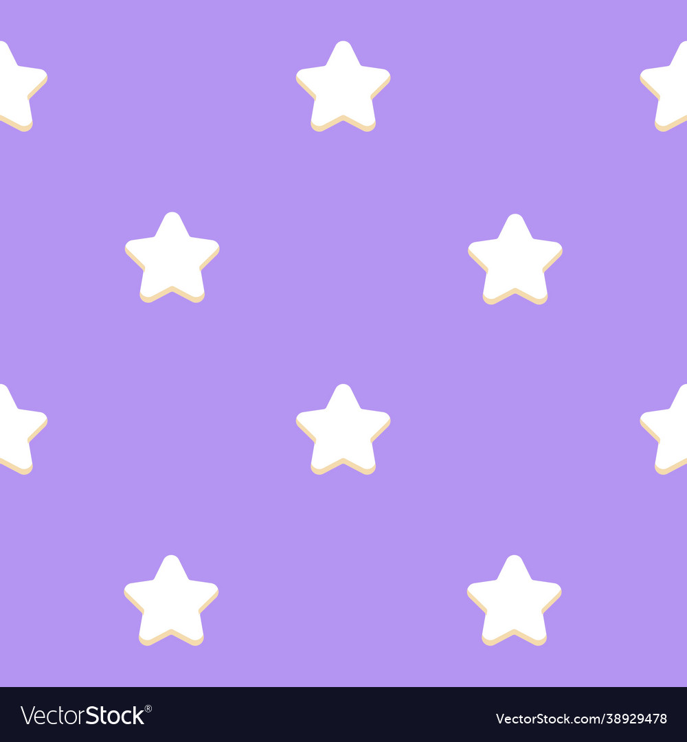 Seamless pattern with small stars in flat style vector image Seamless pattern with small stars in flat style