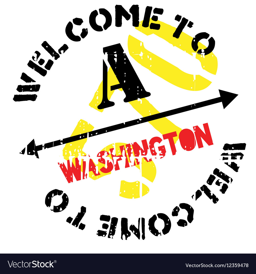 Washington stamp rubber grunge