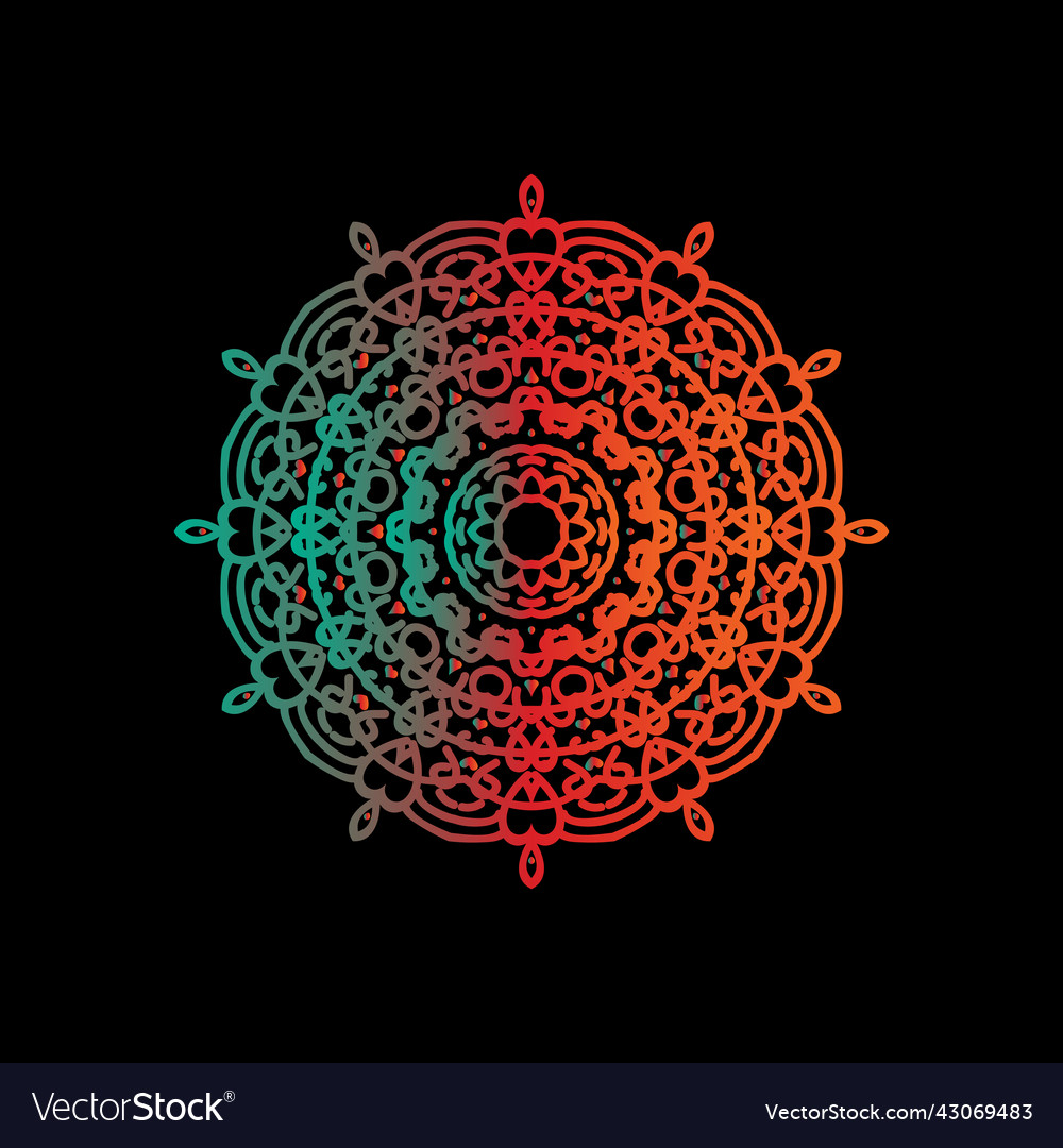 Art of circular pattern in mandala shape vector image Art of circular pattern in mandala shape