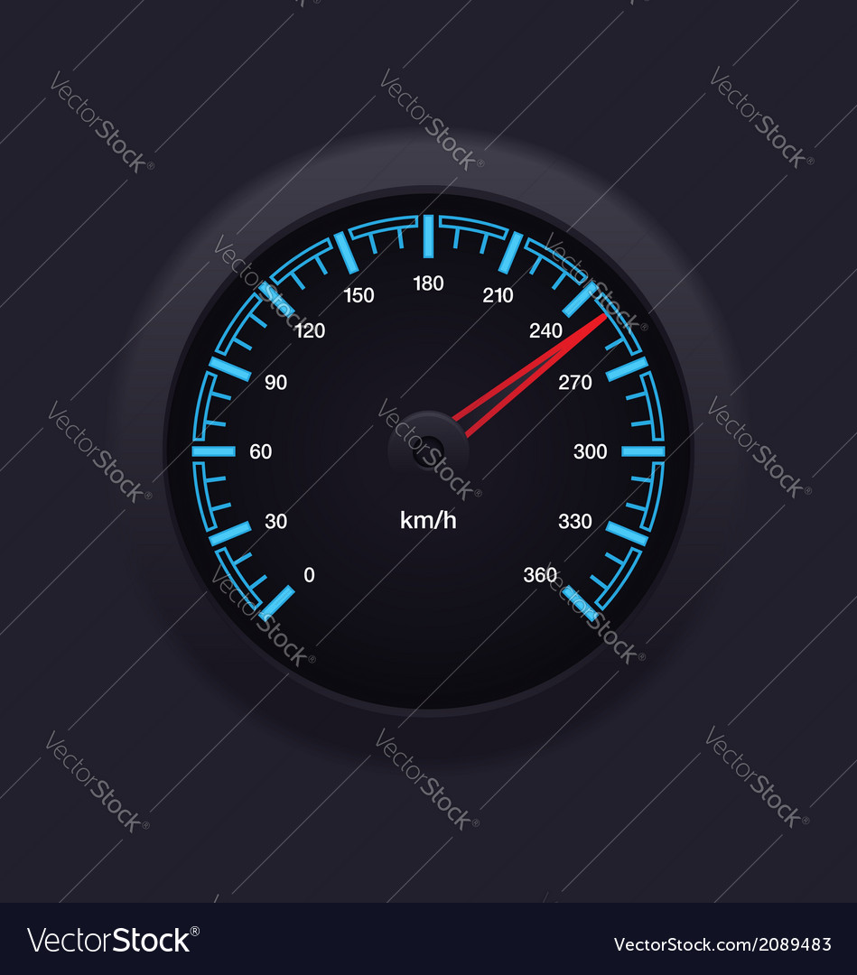 Blue Speedometer Meter