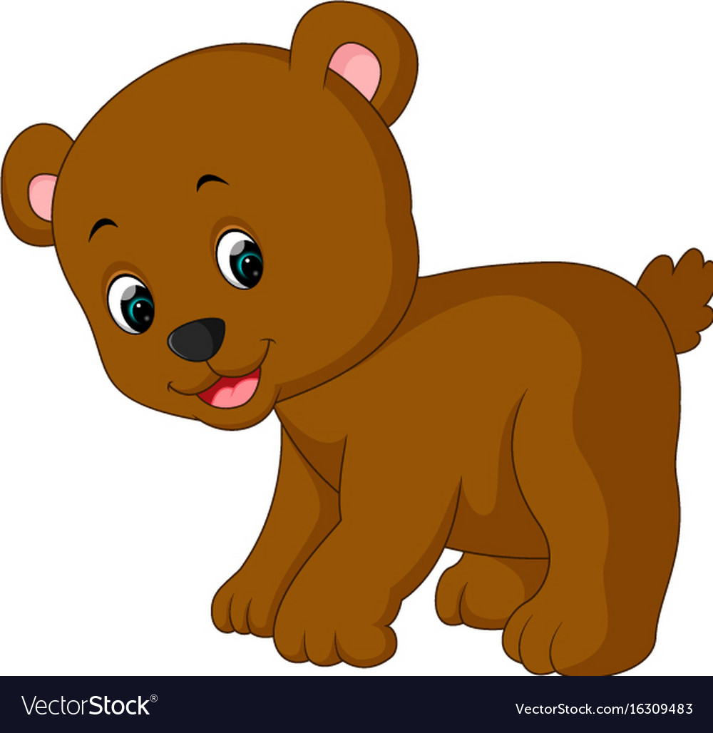 Funny bear cartoon Royalty Free Vector Image - VectorStock