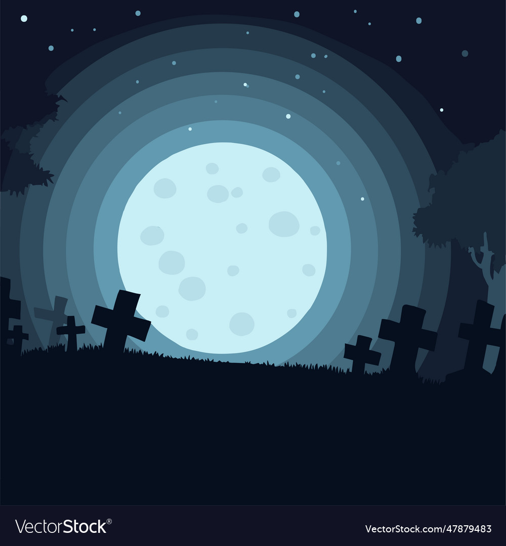 Graveyard in times of full moon