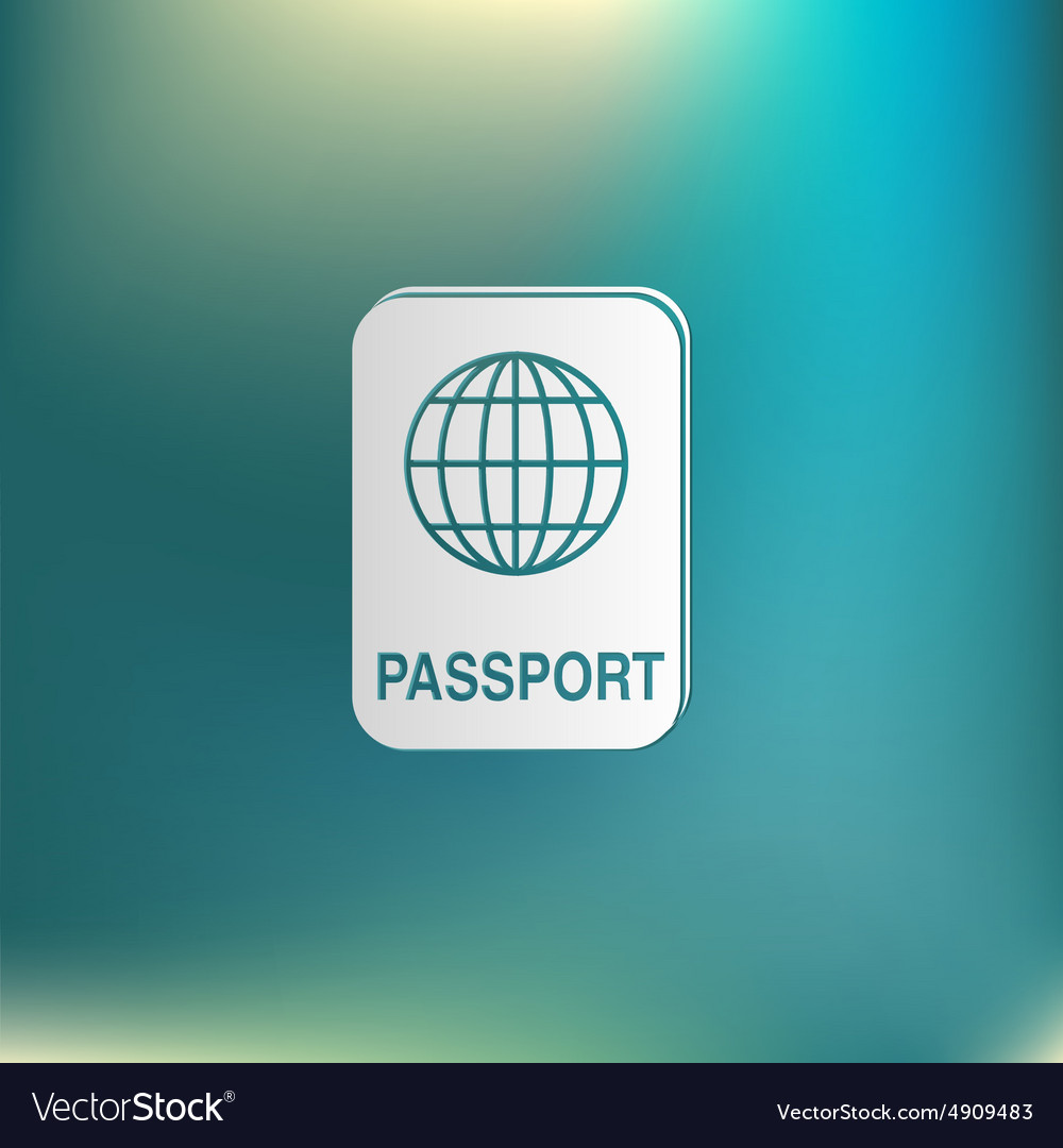 International passport symbol of travel icon