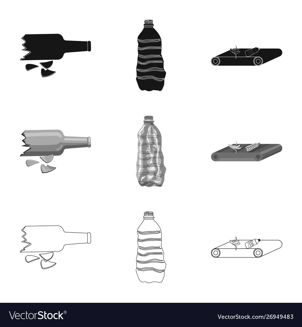 Isolated object refuse and junk symbol set