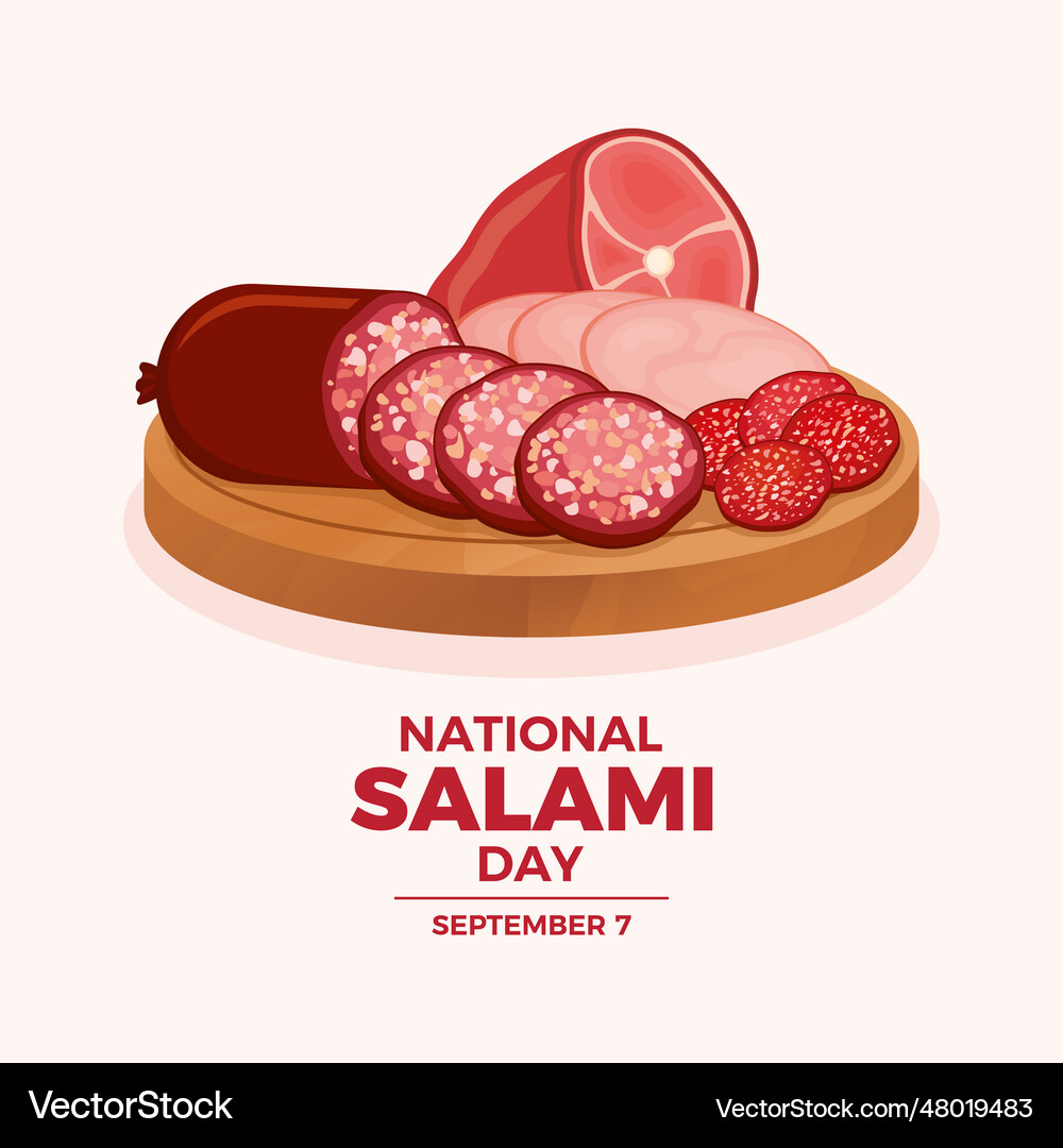 National salami day poster Royalty Free Vector Image