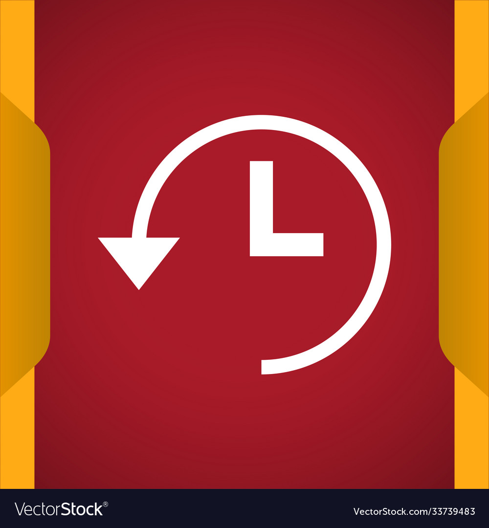 Time back icon for web and mobile