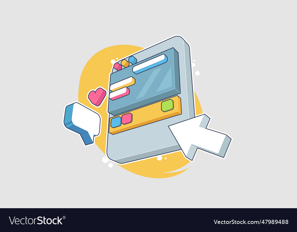 Abstract isometric concept app development
