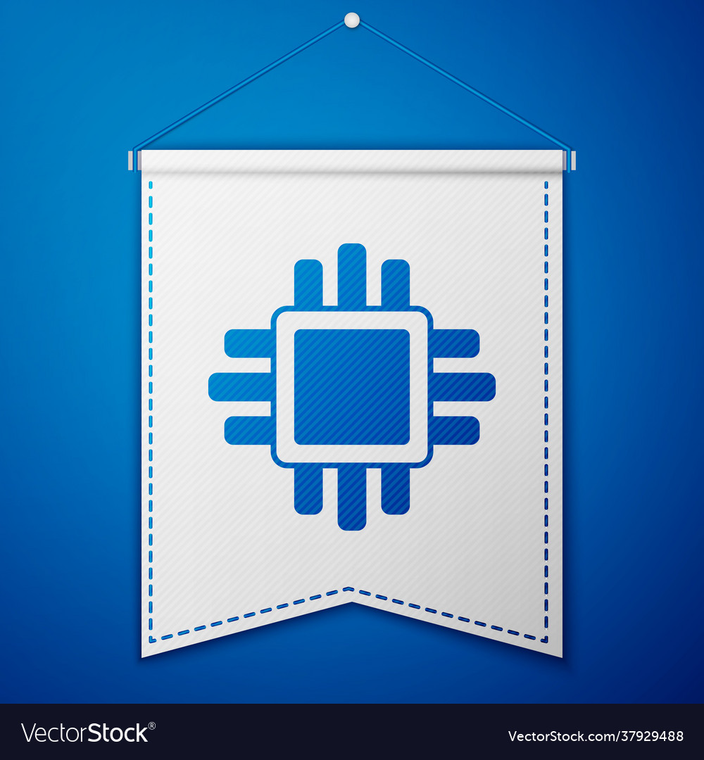 Blauer Computerprozessor mit Mikroschaltungen cpu vector image Blauer Computerprozessor mit Mikroschaltungen cpu