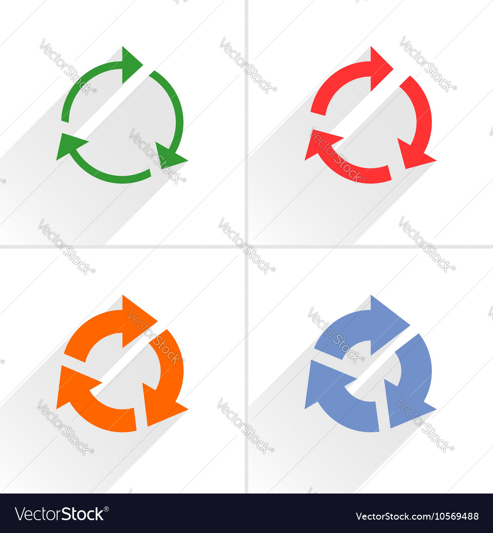 Color arrow refresh reload repeat icon on white Vector Image