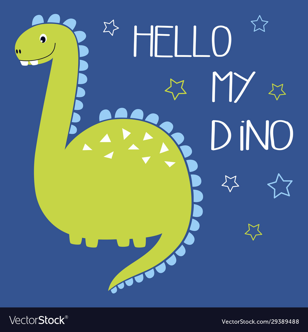 Cute dino Royalty Free Vector Image - VectorStock