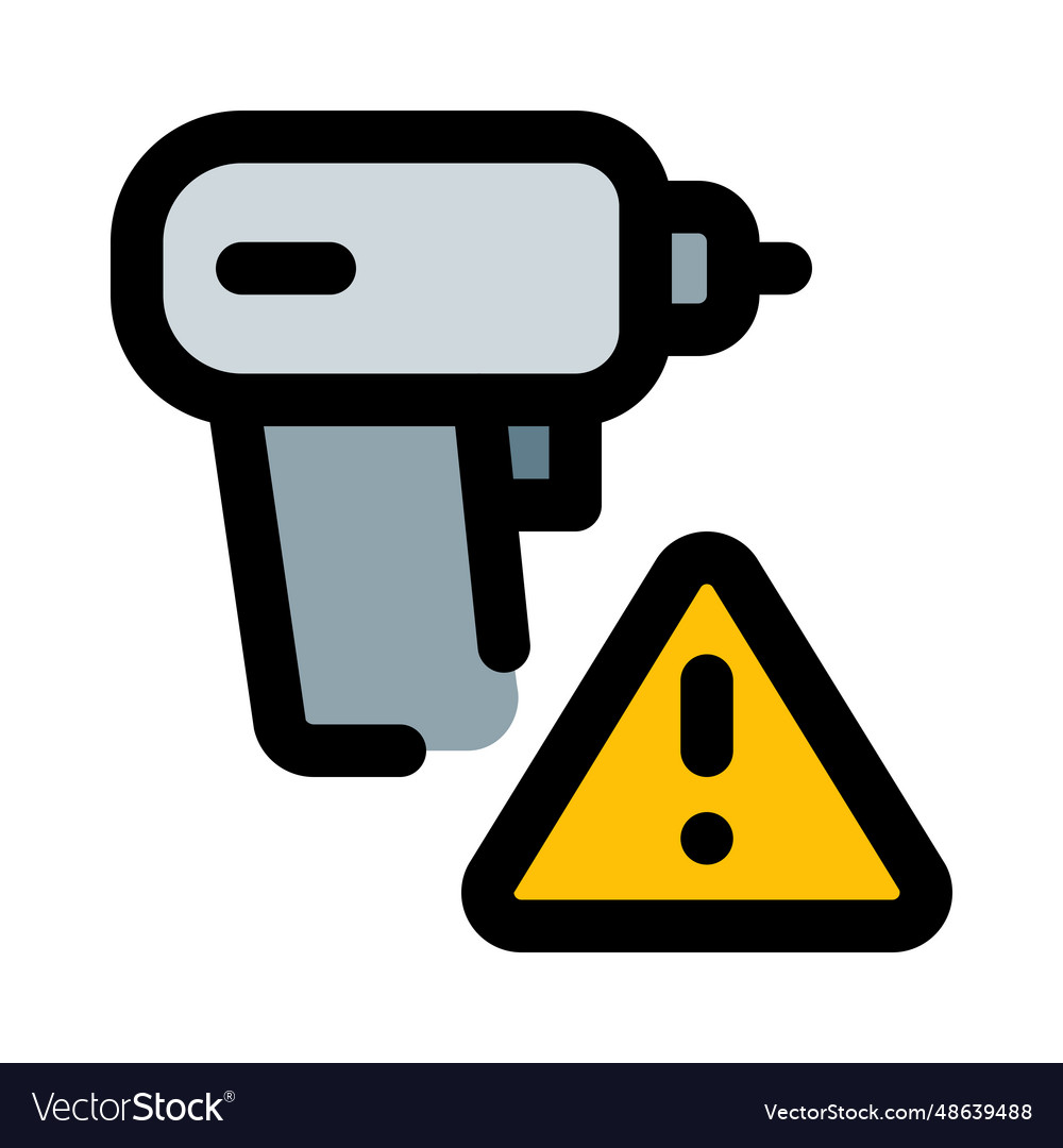 Drill equipped with warning signal indication