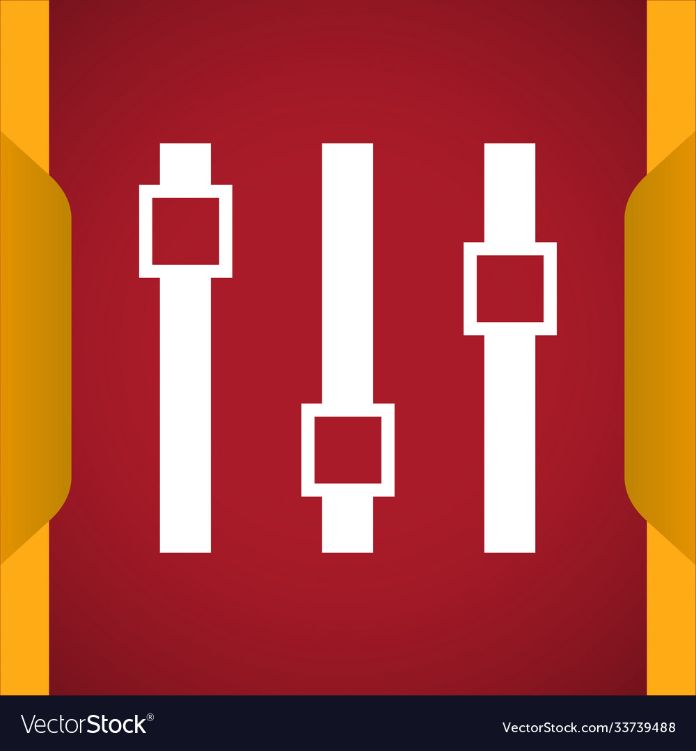 Equalizer icon for web and mobile vector image Equalizer icon for web and mobile