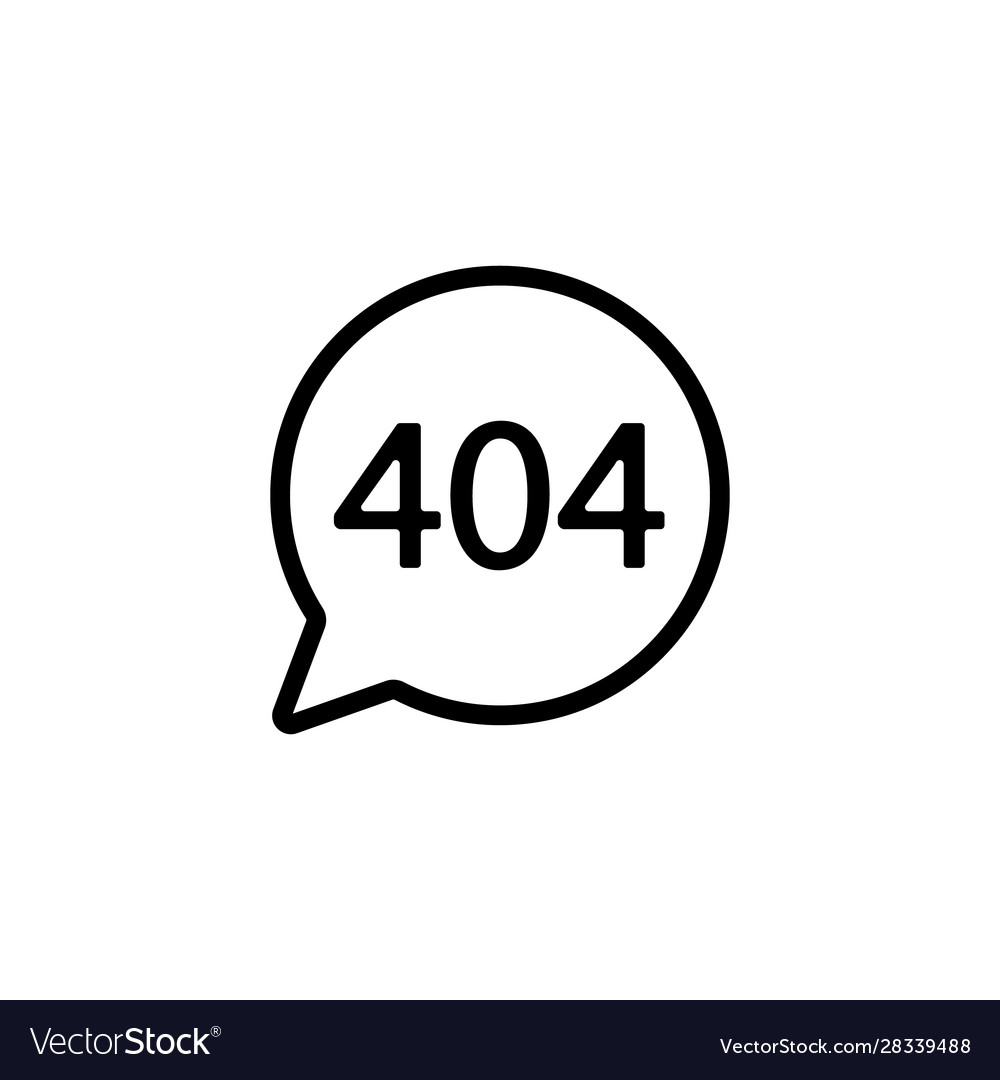 Error 404 icon isolated contour symbol vector image Error 404 icon isolated contour symbol