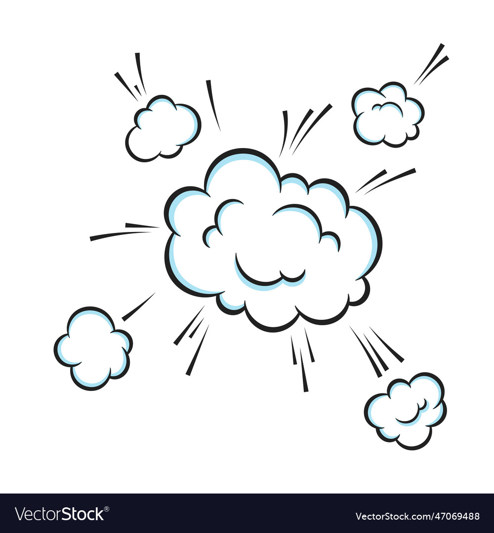 Fart smoke smelling cloud pop art comic book Vector Image