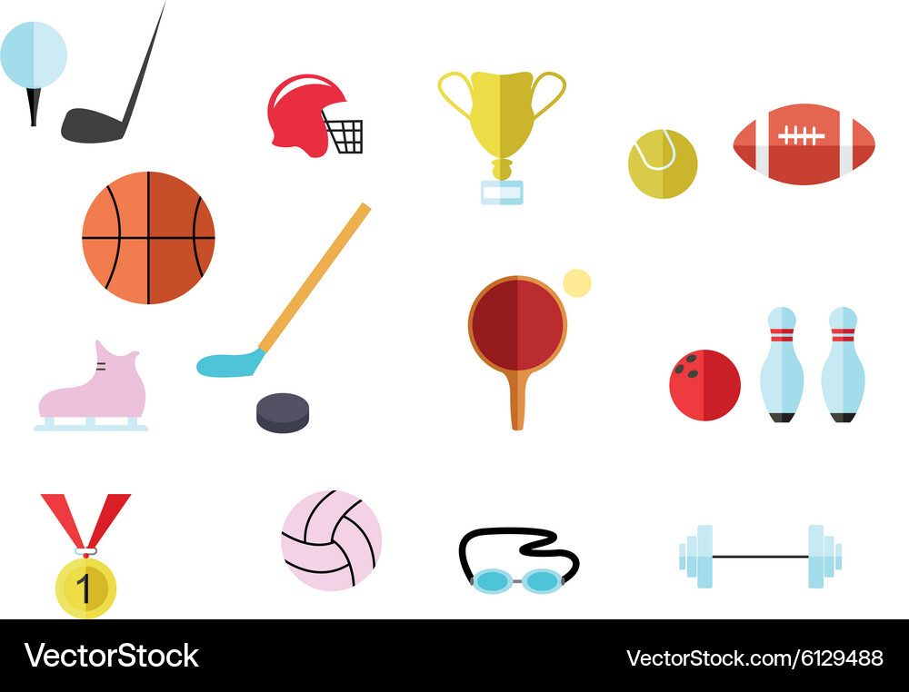 Flat Set Royalty Free Vector Image - VectorStock