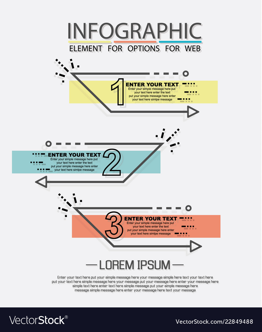 Infographic of three simple style options vector image Infographic of three simple style options