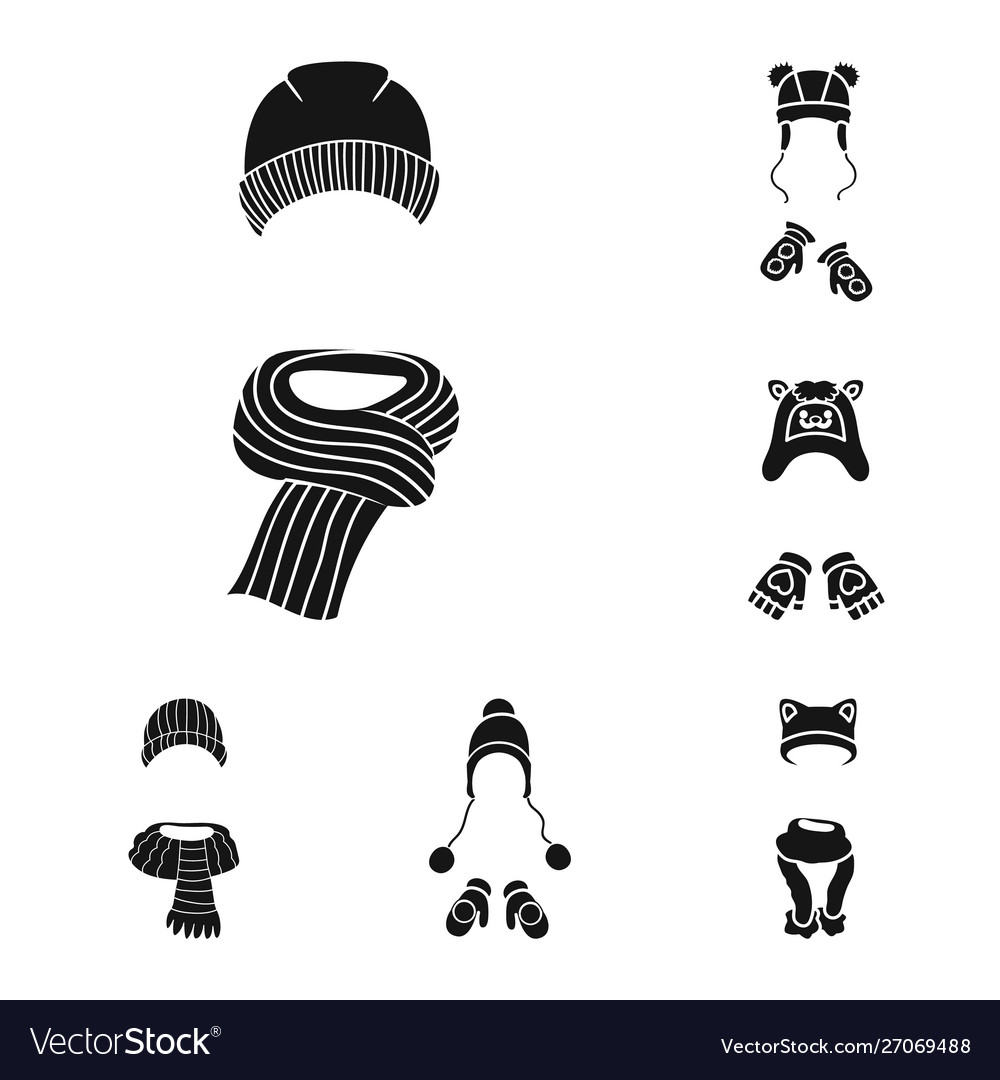 Isolated object fabric and weather symbol set