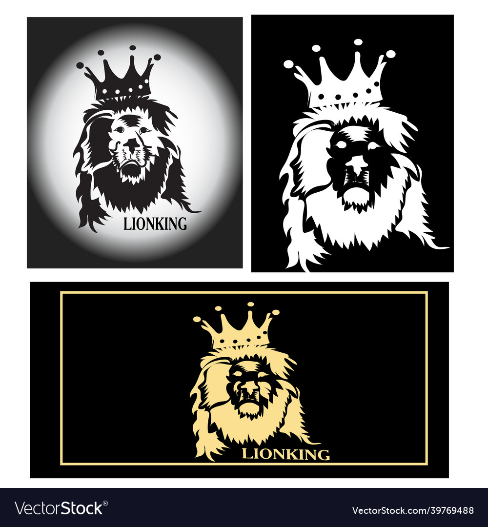 Lion luxury logo icon template elegant