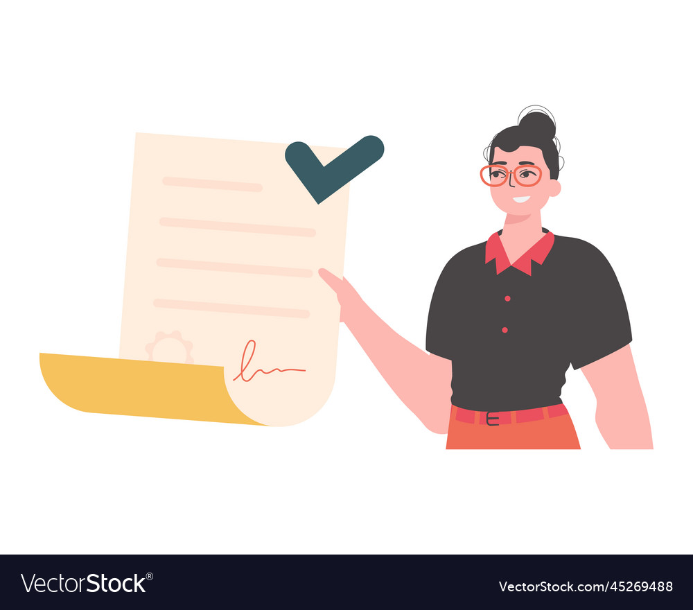 Man is holding a document data protection smart