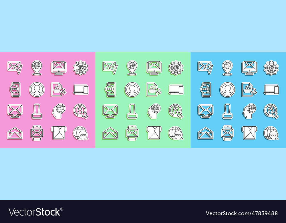 Set line world map made from speech bubble create vector image Set line world map made from speech bubble create
