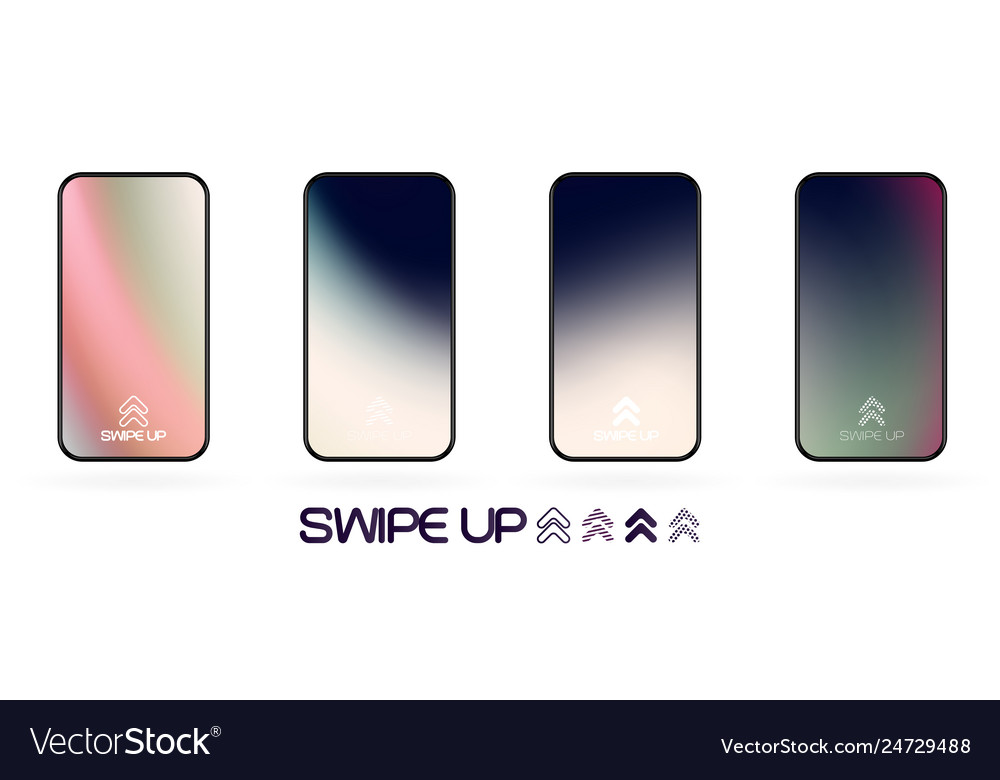 Swipe up template with abstract backdrop vector image Swipe up template with abstract backdrop