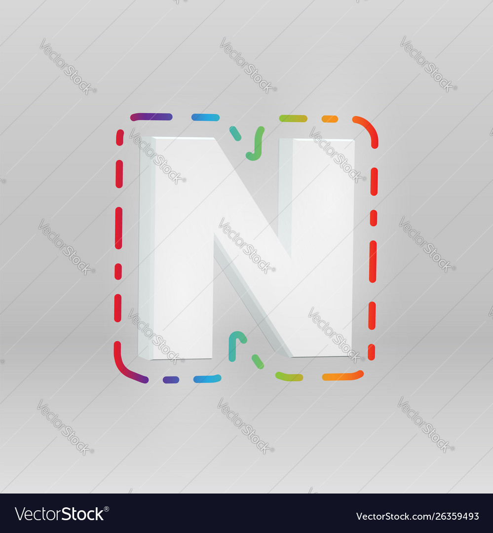 3d character from a fontset with colorful vector image 3d character from a fontset with colorful