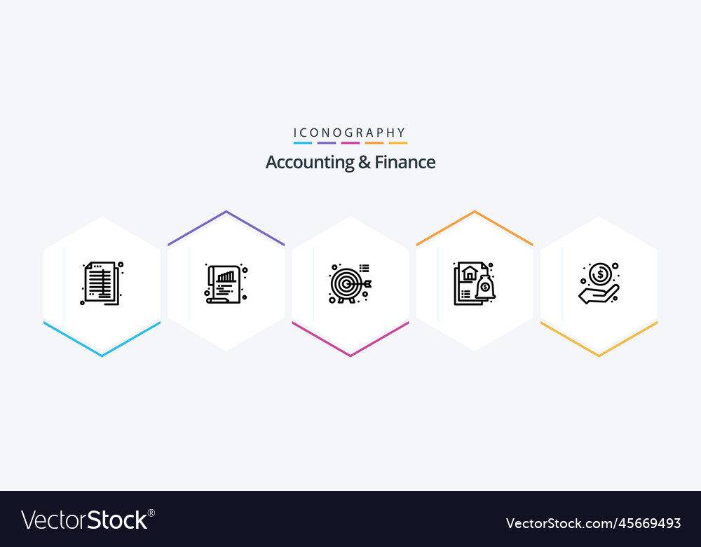 Accounting and finance 25 line icon pack
