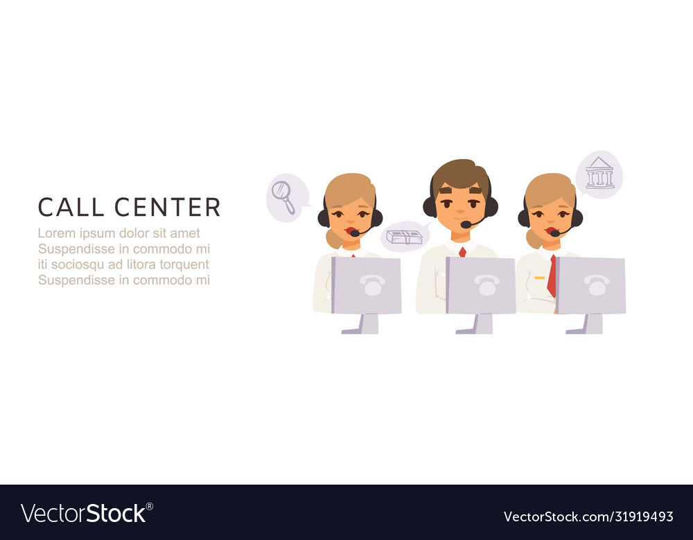 Call center operator Vector Image Call center operator