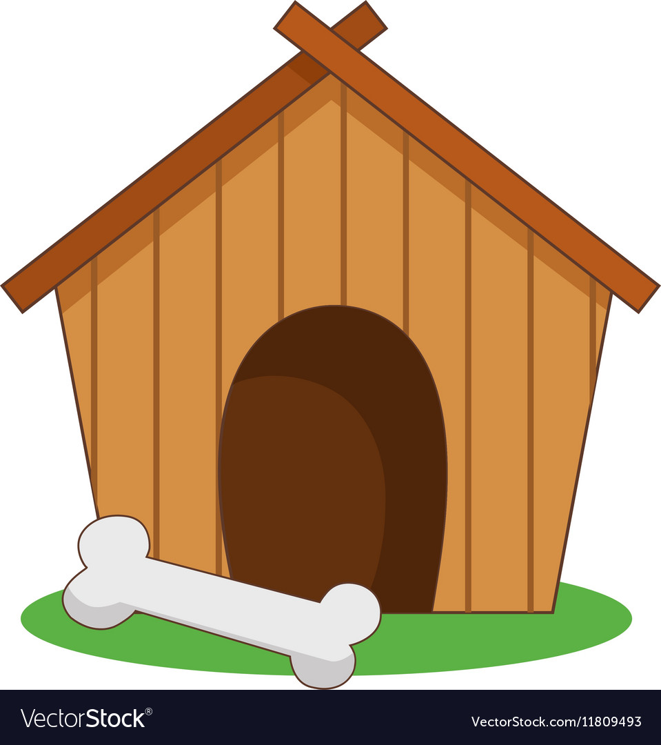 Dog house kennel Royalty Free Vector Image - VectorStock