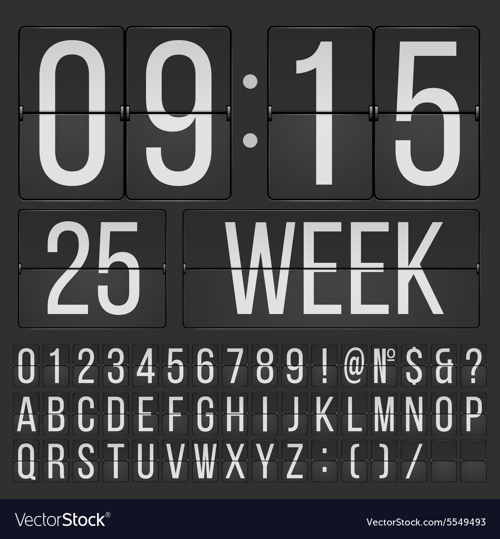 Шрифт Flip Clock