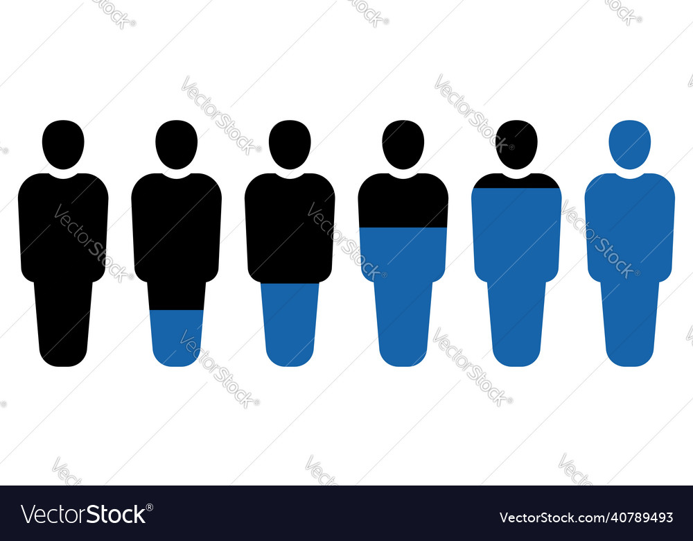 Infographic human elements with percentage people