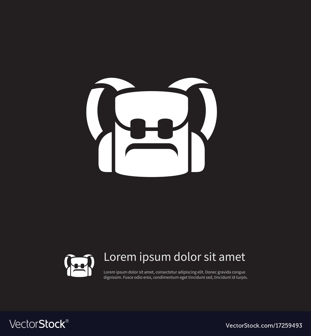 Isolated knapsack icon schoolbag element