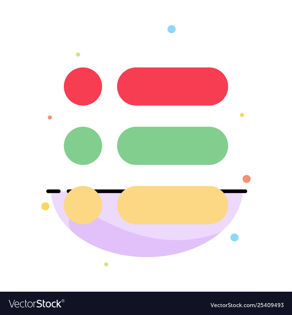 List task text write abstract flat color icon vector image List task text write abstract flat color icon