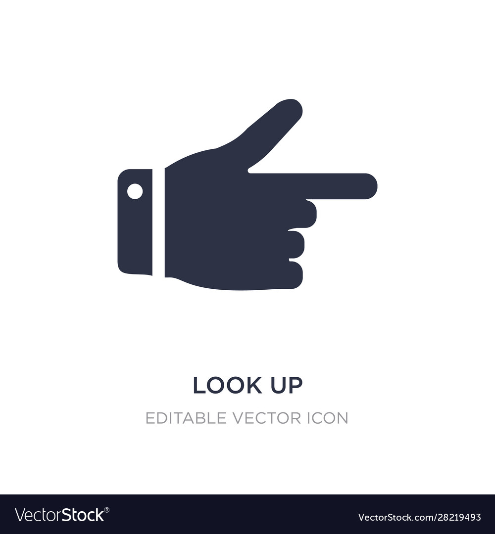 Look up icon on white background simple element