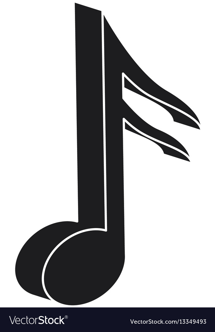 Music note symbol Royalty Free Vector Image - VectorStock