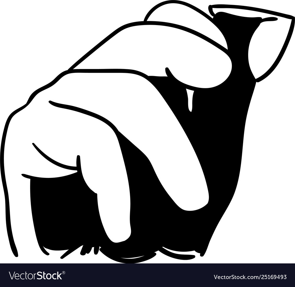 Nail biting Royalty Free Vector Image - VectorStock