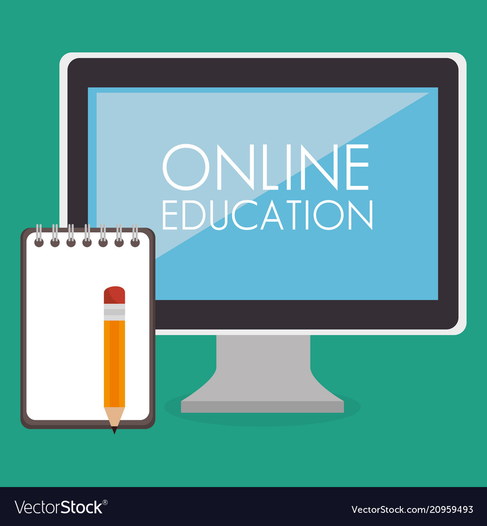 On line education with desktop computer