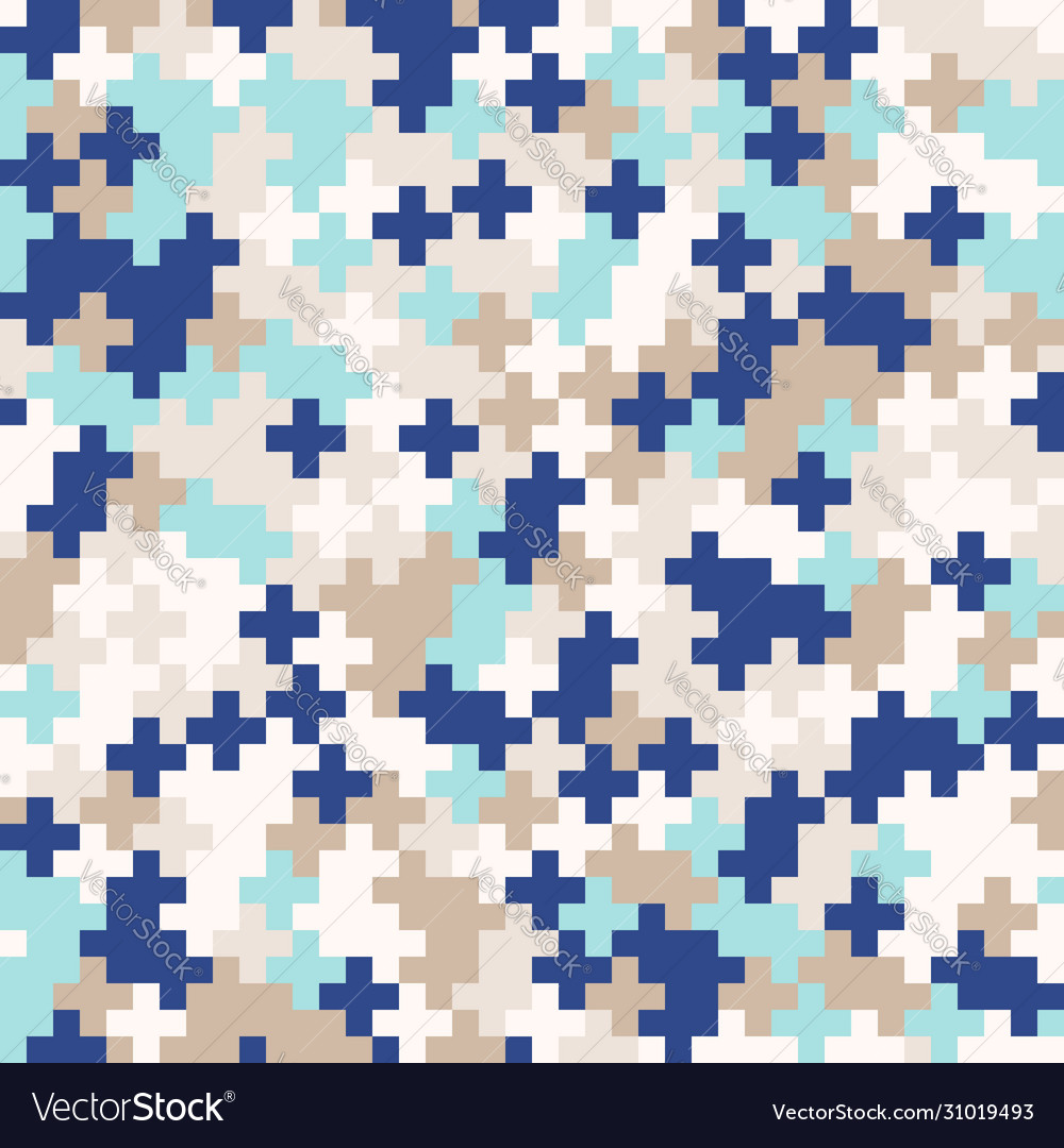 Random colored abstract geometric mosaic pattern vector image Random colored abstract geometric mosaic pattern