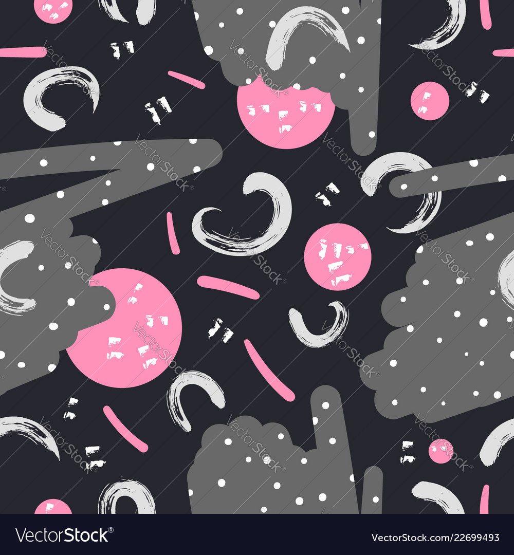 Seamless pattern of abstract elements vector image Seamless pattern of abstract elements