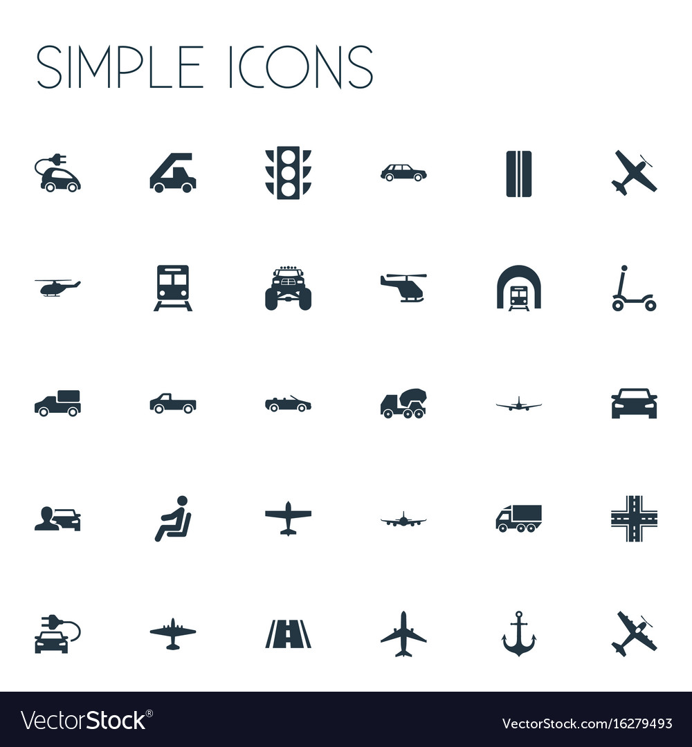 Set of simple shipment icons