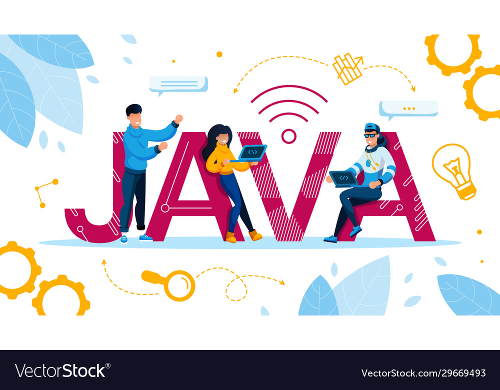 Special programming language computing platform ad vector image Special programming language computing platform ad