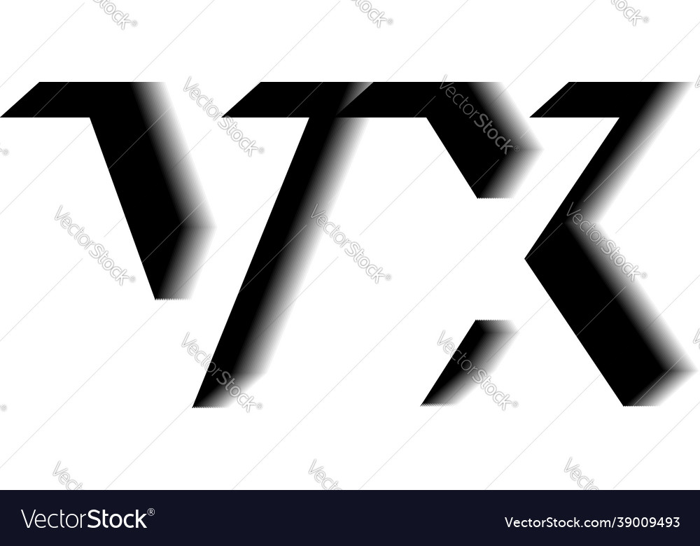 Vx monogram shadow shape style