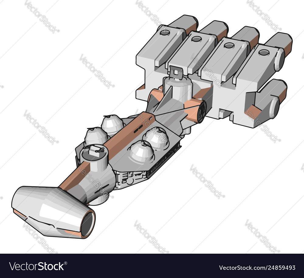 White and beige fantasy spaceships on Royalty Free Vector