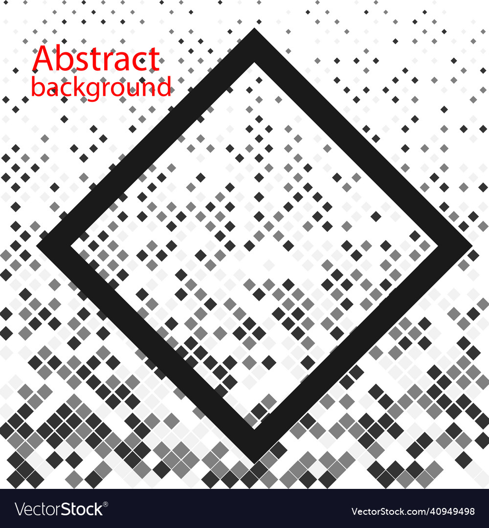 Abstract halftone square geometric pattern vector image Abstract halftone square geometric pattern