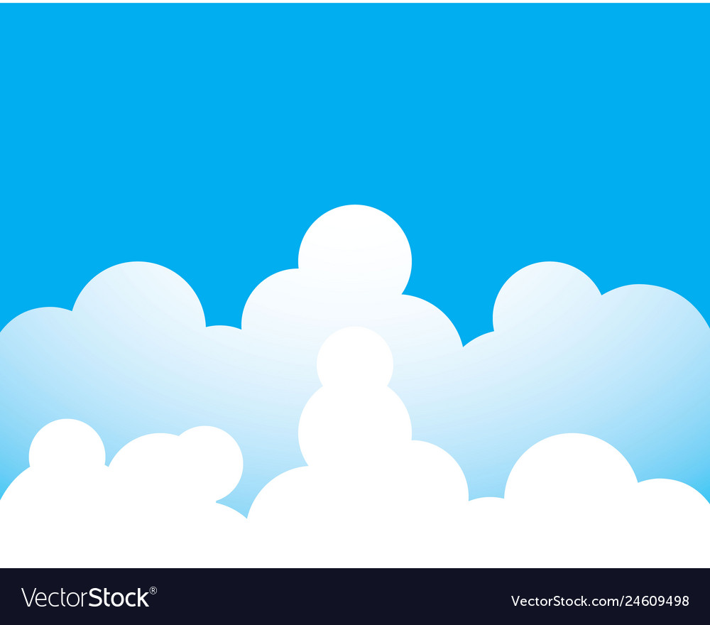 Blue sky with cloud icon